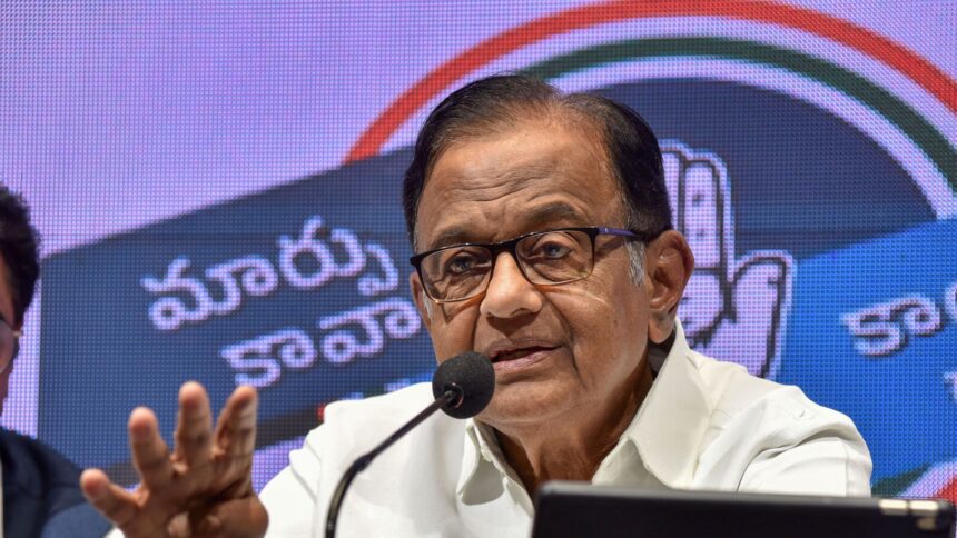 Senior Congress leader P. Chidambaram