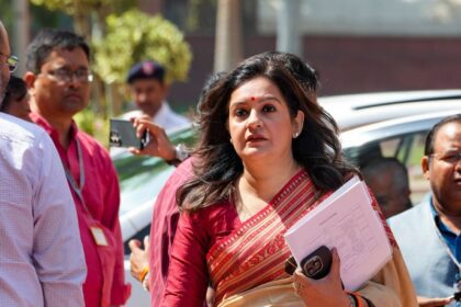 Kunal Kamra Controversy: Shiv Sena (UBT) MP Priyanka Chaturvedi during the Budget session of Parliament, in New Delhi, Tuesday, March 18, 2025.