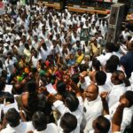 AIADMK cadre protest against DMK government for failing to curb illegal drug sales 