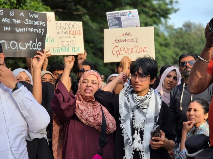 At Freedom Park’s powerful demonstration, hundreds declare: “Bengaluru will stand with Palestine”
