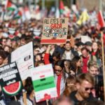 Tens of thousands rally in Berlin against German support for Israel