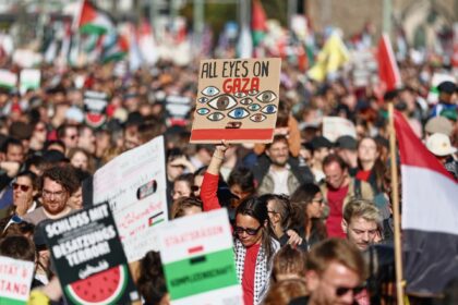 Tens of thousands rally in Berlin against German support for Israel