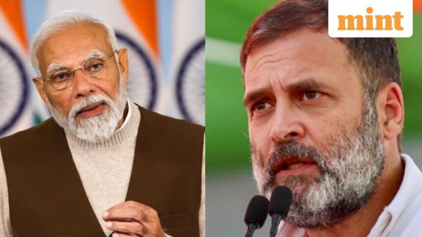 Prime Minister Narendra Modi and Congress leader Rahul Gandhi.