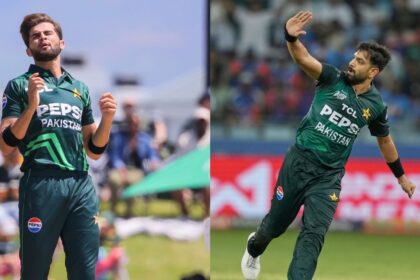 Shaheen Afridi, Haris Rauf disrespect India's national anthem, spotted chatting to each other