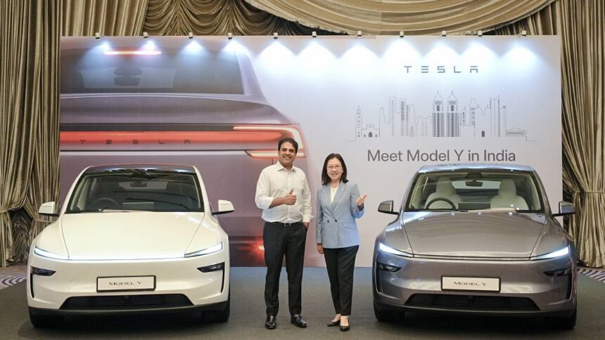 Tesla's Model Y, priced from Rs 59.89 lakh, hits Indian roads