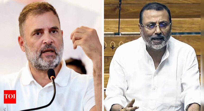 'Confiscate diplomatic passport': Nishikant Dubey hits out at Rahul Gandhi over Colombia speech; calls remarks 'baseless'