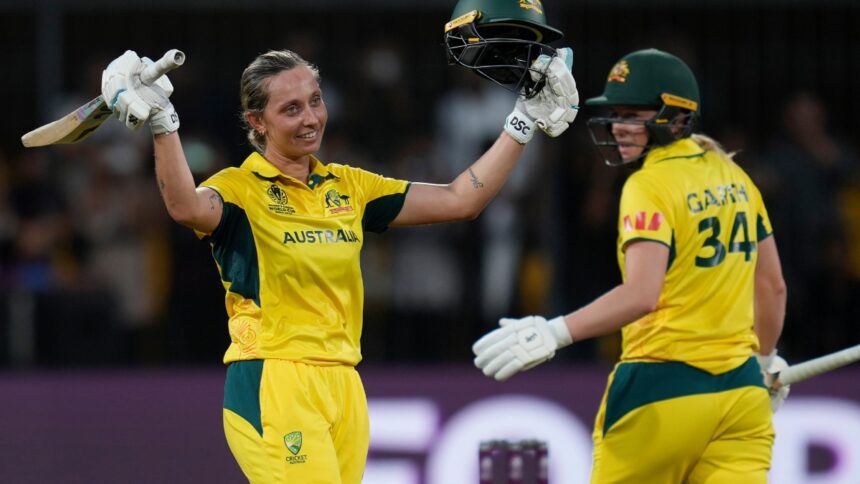 AUS vs NZ: Gardner scripts Women's WC history with a 77-ball century, leading Australia's comeback