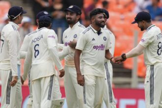 West Indies shot out for 162 as India dominate Day 1 in Ahmedabad; Siraj, KL Rahul shine