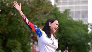 Maria Corina Machado doesn’t seem very peaceful: Expert slams award committee, calls it Nobel War Prize REUTERS/Gaby Oraa/File Photo