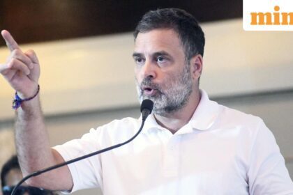 Leader of Opposition in Lok Sabha and Congress leader Rahul Gandhi addressing during inauguration of