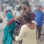 Caught red-handed, wife confronts husband with girlfriend in Kanpur, fierce street fight goes viral