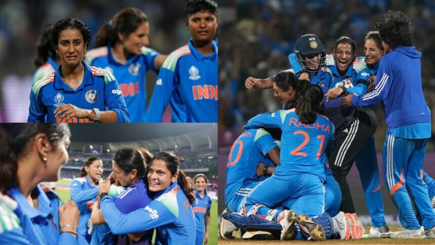 WATCH: Jemimah, Harmanpreet, other players get emotional as India knock mighty Australia out of WC