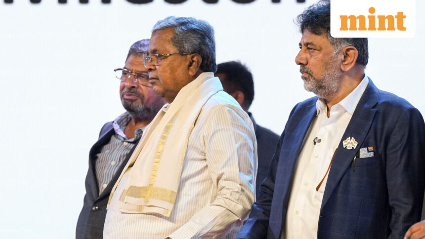 Bengaluru: Karnataka Chief Minister Siddaramaiah and Deputy Chief Minister D.K. Shivakumar. (PTI Photo/Shailendra Bhojak)