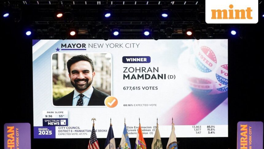 Mamdani, a Democrat, received 50.4% of the votes, while former Governor Andrew Cuomo, running on an independent line after his loss to Mamdani in the primary, garnered 41.3% with 75% of the vote counted. (File Photo: Reuters)