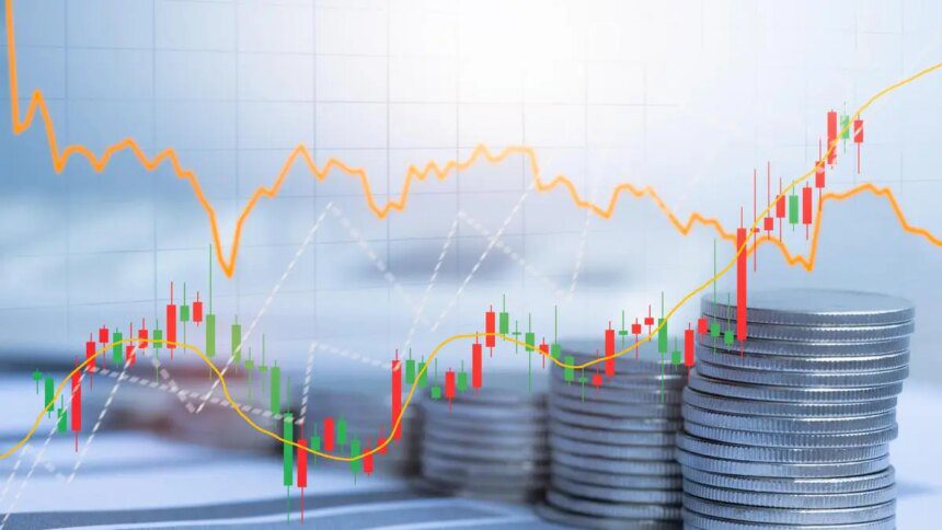 Domestic equities trade flat at mid-session as sectoral divergence weighs