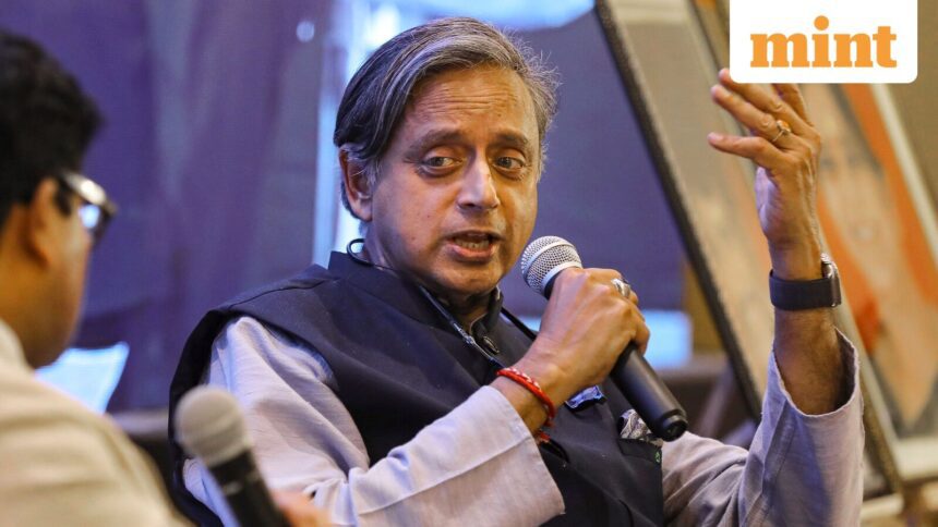 Hyderabad: Senior Congress leader and MP Shashi Tharoor delivers the Jyoti Komireddy Memorial Lecture on