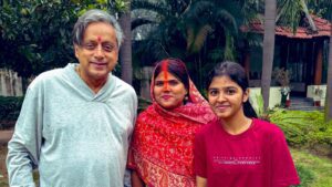 Congress MP Shashi Tharoor with his driver