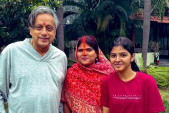 Congress MP Shashi Tharoor with his driver