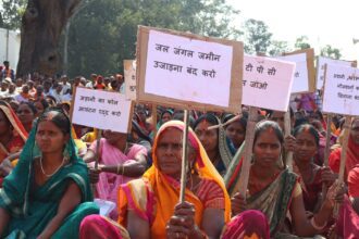 Thousands gather in Jharkhand’s Hazaribagh to protest against Adani’s coal project, call them East India Company of Free India