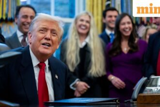 US president Donald Trump said, “We’re working on a very good deal with India. The tariffs will come down very substantially. It will happen at some point.”