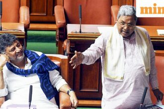 DyCM DK Shivakumar has repeatedly mirrored CM Siddaramaiah’s take on the speculations on leadership change and routinely denied them, except for his cryptic statements. (ANI)