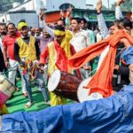 Workers and supporters celebrate JD(U) win in Bihar assembly elections