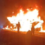 At least 10 killed as bus collides with truck, catches fire in Karnataka