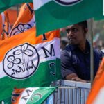A file photo of Trinamool Congress party flags.