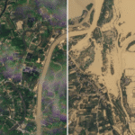 Satellite images show the scale of destruction from Asia floods