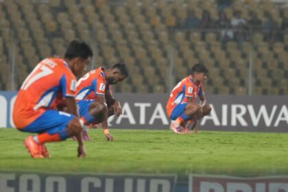 FC Goa players pause play during ACL 2 to highlight ISL's uncertainty