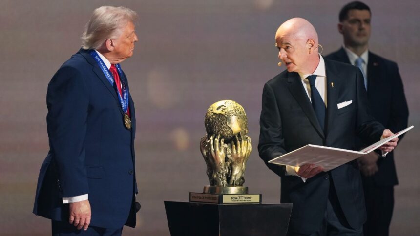 FIFA honours Donald Trump with first-ever peace prize award at World Cup 2026 draw