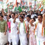 Kerala Election Results 2025: UDF leaders, including Hibi Eden, celebrate after the alliance