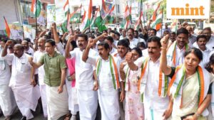 Kerala Election Results 2025: UDF leaders, including Hibi Eden, celebrate after the alliance