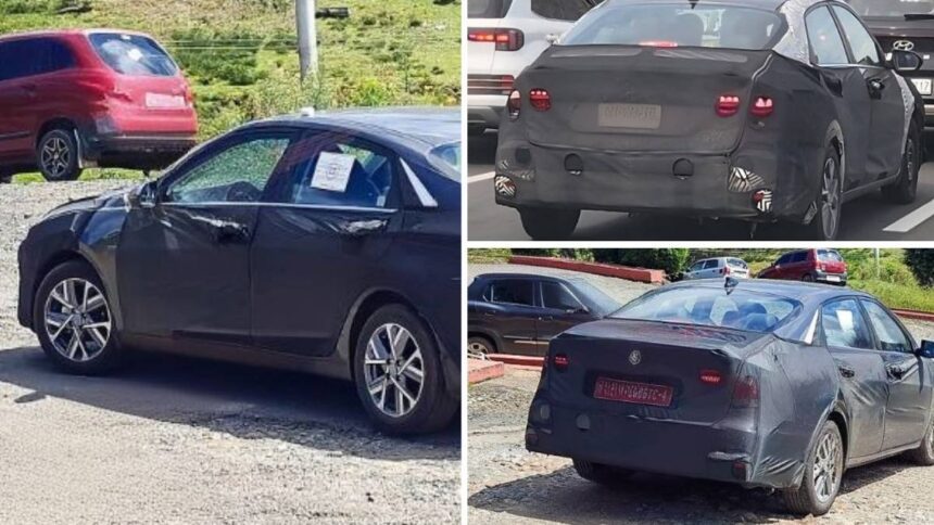 Hyundai Verna Facelift spied: Addressing polarising looks before 2026 launch