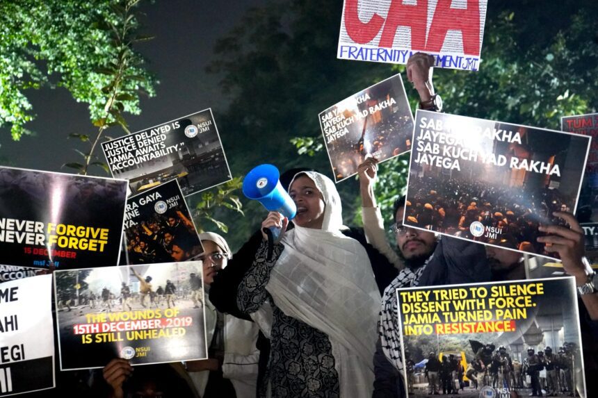 JMI students gather to mark six years since police violence on anti-CAA protesters