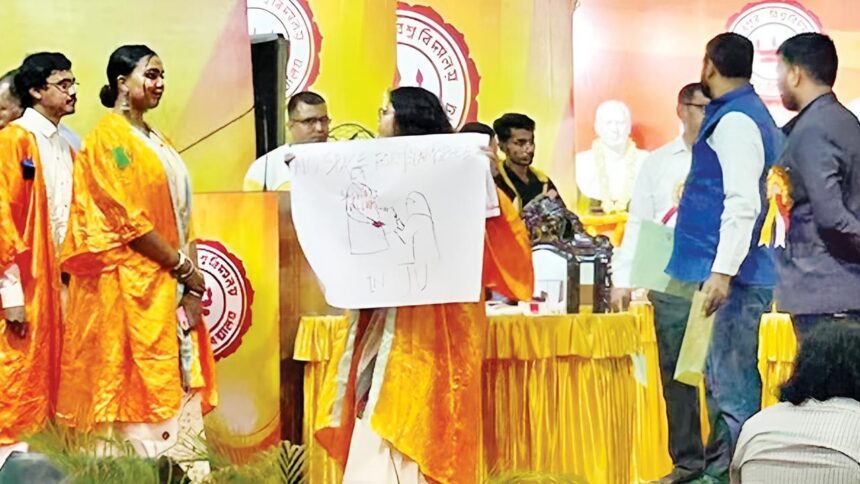 “No space for Islamophobia in JU”: Jadavpur University students protest on convocation dais over hijab discrimination