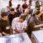 Kozhikode: Polling officials open ballot boxes during counting of votes for the Kerala local body elections, in Kozhikode