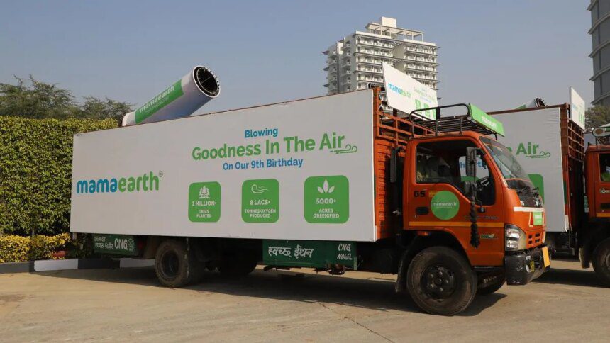 Mamaearth deploys anti-smog guns across Delhi NCR on 9th anniversary