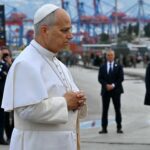 Pope prays at site of 2020 Beirut port explosion