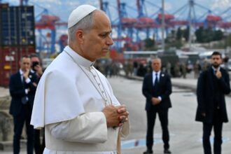 Pope prays at site of 2020 Beirut port explosion