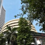 Sensex rebounds 427 points as rupee plunges to record low against dollar