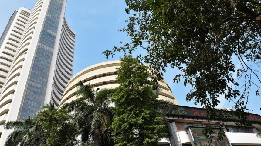 Sensex rebounds 427 points as rupee plunges to record low against dollar