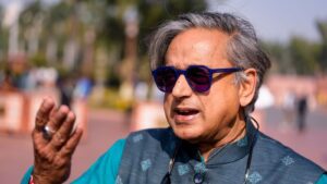 New Delhi: Congress MP Shashi Tharoor during  Parliament