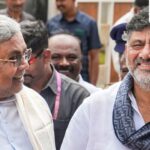 Bengaluru: Karnataka Chief Minister Siddaramaiah and state Deputy Chief Minister DK Shivakumar speak to the media after second round of breakfast meeting amid leadership tussle in the state, in Bengaluru, Tuesday, Dec. 2, 2025. (PTI Photo/Shailendra Bhojak)(PTI12_02_2025_000207A)