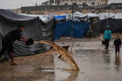 Tent camps flooded as winter storm exposes Gaza’s fragile ceasefire