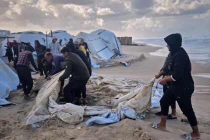 Winter floods wreak havoc on Gaza displacement camps as Israel blocks aid