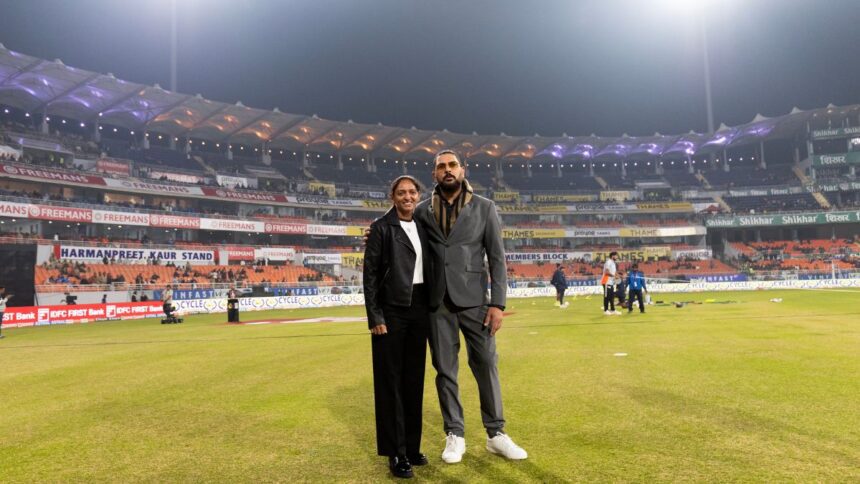 Yuvraj Singh, Harmanpreet Kaur stands inaugurated in Mullanpur ahead of second T20I