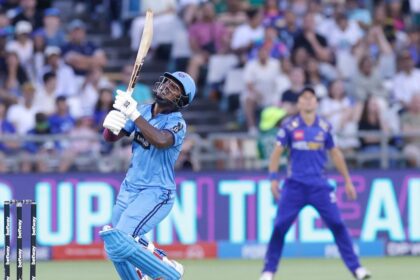 Dewald Brevis and Sherfane Rutherford combine to smash 6 consecutive sixes in SA20