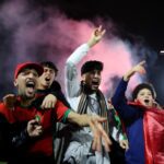 Morocco and Senegal celebrate advancing to the AFCON final showdown