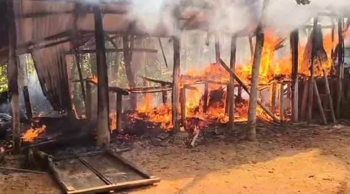 “Police watched silently”: Muslim homes, shops, mosque set ablaze by Hindutva group in Tripura’s Fatikroy